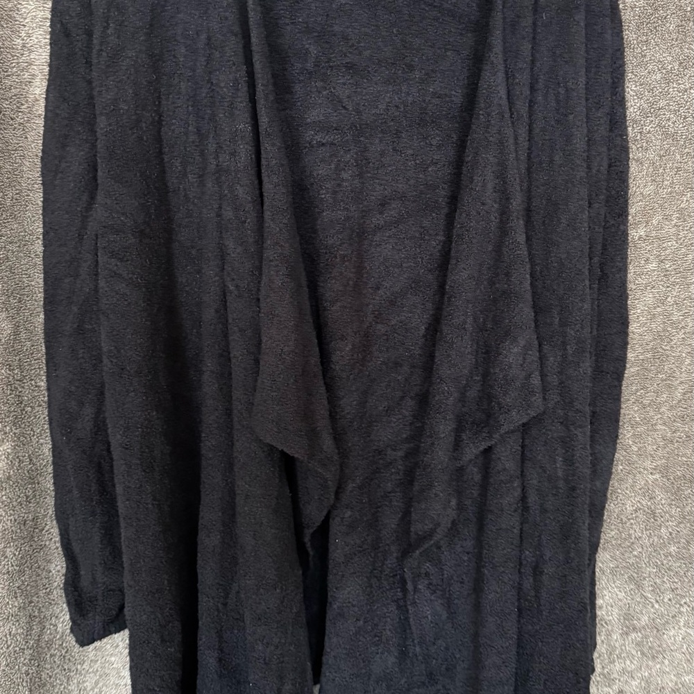 Barefoot Dreams Black Cozy Knit Robe